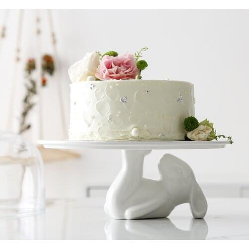 Cute Rabbit Fruit Bread Plate Cake Snack Plate Afternoon Tea Dessert Tray Birthday Party Wedding Decoration Ceramic Plate