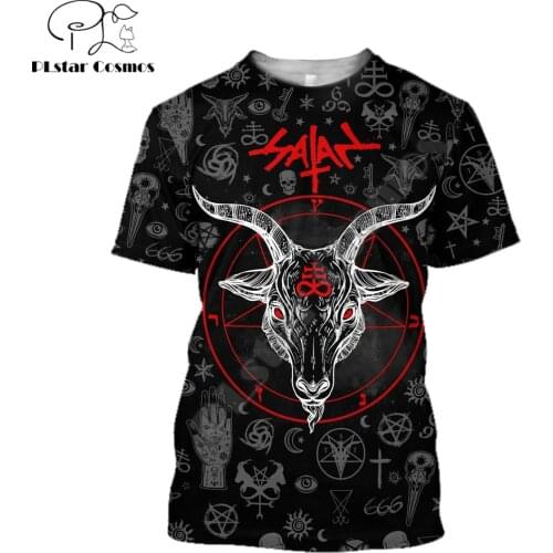 Tattoo Skull Dark Satanic 3D All Over Printed Men t shirt Summer Fashion Harajuku short Sleeve Tee shirts Unisex tops TX-8