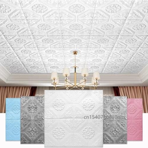 10Pcs Big Size Wall Stickers Modern Self Adhesive Paper Home Decor 3D Foam Ceiling Stickers Living Room School Childrens Room