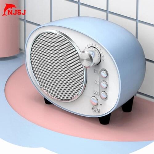 NJSJ Mini Portable Bluetooth-Speaker Wireless Bass Outdoor Speakers Support Blue tooth/TF Card/Radio Subwoofer Loudspeaker