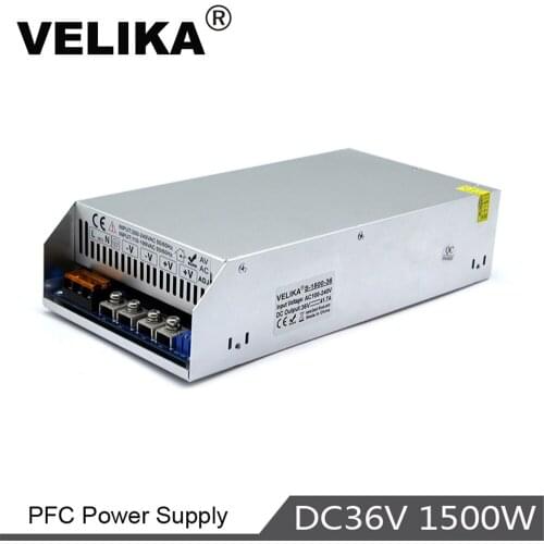 Single Output Switching Power Supply 36V 41.7A 1500W Driver Transformers AC110V 220V TO DC36V PFC SMPS for CCTV 3D Printer CNC