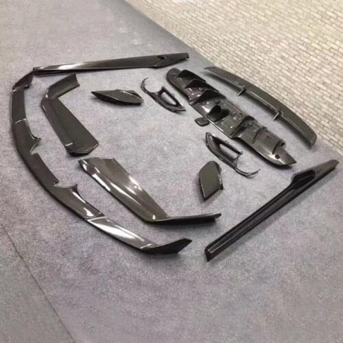 Suitable For 488 Ferrari Modified Wrap Around the of Carbon Fiber Front Spade Side Skirt Rear Lip Tail