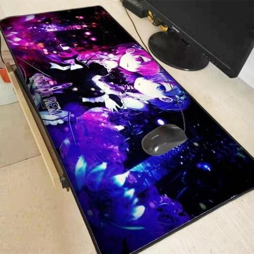 Mairuigea RE:ZERO Professional Gaming Mouse Pad Large Rubber Keyboard Locking Edge Table Mat Speed Mouse Pads for PC Laptop