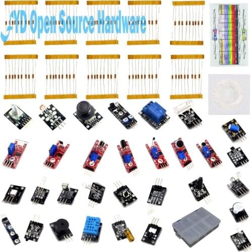 Raspberry Pi 3 Sensor Kit Temperature Humidity Magnetic Laser Sensors LED Resistance Resistor kit for Arduino with Retail Box
