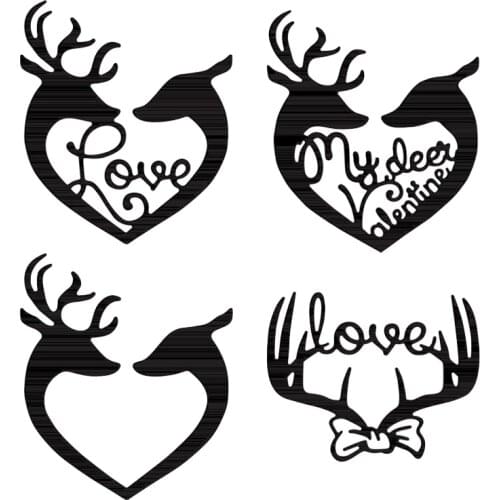 Love My Deer Wedding Invitation Cutting Dies Scrapbooking For Craft Card Photo Album Making DIY Embossing Stencil Die Cut 2021