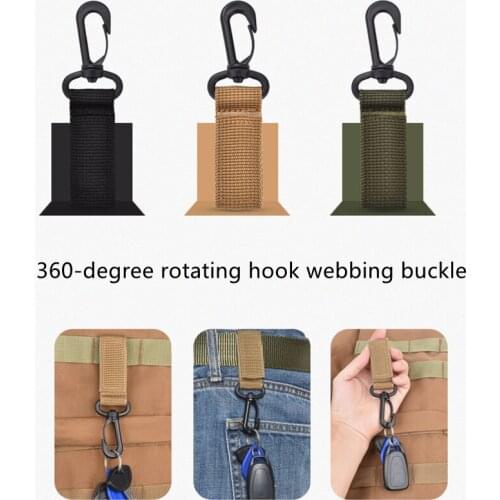 Outdoor Tools Outdoor Tactical Belt Buckle Men Belts Carabiner 360-degree Rotating Webbing Buckle Lock Camping Hiking Equipment