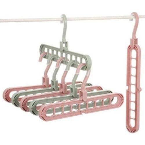 9-hole Clothes Pants Scarf Hanger Drying Rack Hook Wardrobe Organizer Multi-port Home Storage Shelf Clothes Stand hanger Holder