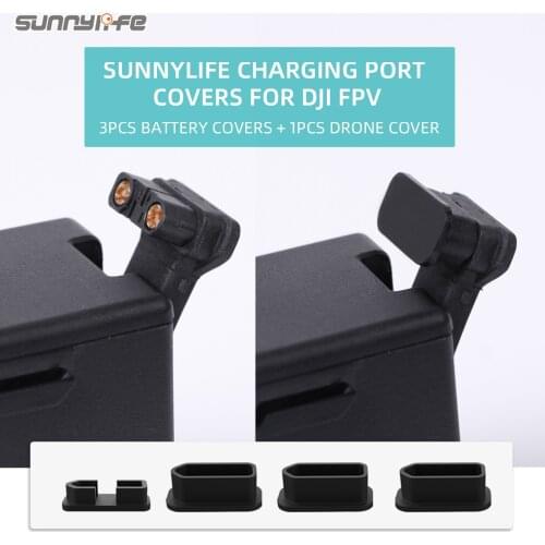 For DJI FPV Dron Battery Charging Port Protectors Dustproof Silicone Plug Cover 4Pcs/Set for DJI FPV Drone Accessories