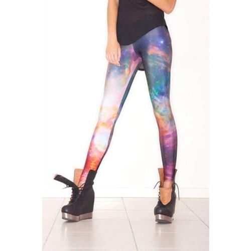 Fashion Starry Sky Printed Interest Leggings Gothic Creative Fashion Fitness Gym Leggings Women