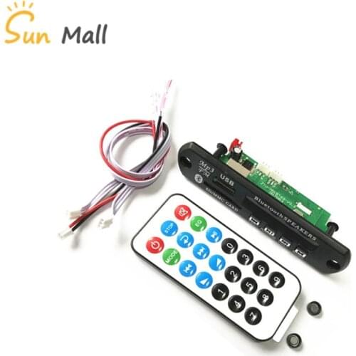 1PC Bluetooth MP3 Decoding Board Module SD Card / USB / FM / Remote Decoding Board Module 5V/12V