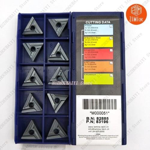 10pcs TNUX160404R LT10 TNUX160408R LT10 Lamina CNC coated CNC machine blade