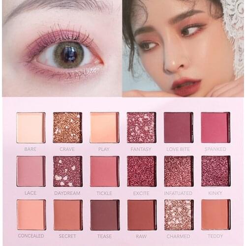 18Color Long Lasting Mineral Powder Eye Shadow Makeup Palette Pearlescent Eyeshadow Waterproof Glitter Eyeshadow Shimmer Makeup