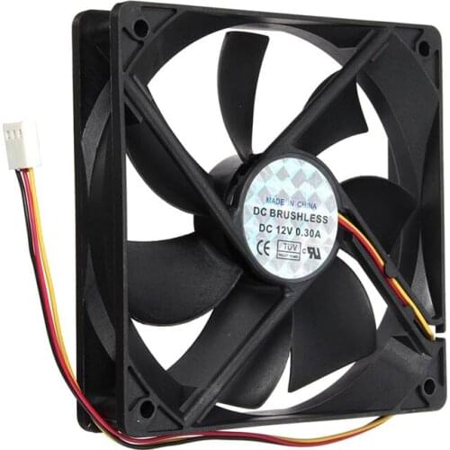 3 Pin 120x120x25mm CPU Fan Cooler Radiator Fan Computer PC 12V Black