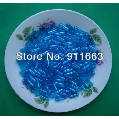 4# 10,000pcs! Blue translucent colored sizes 4 capsules empty medicine capsules! (joined or seperated capsules available!)