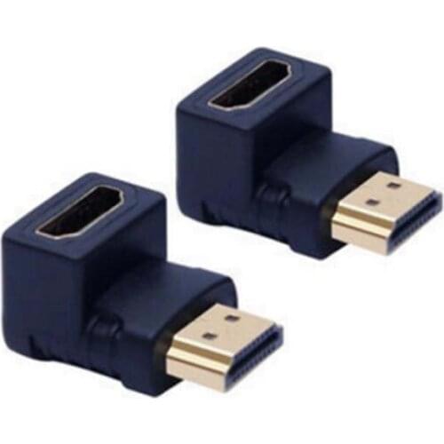 50pcs HDMI Male to HDMI Female Cable Adapter Connector Elbow Right Angle 90 Degrees 270 Degrees L Type Adapter Line 1.4 Version
