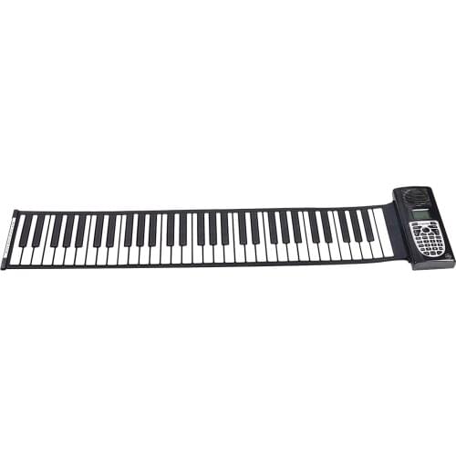 61 Key Electronic Roll Up Piano Keyboard Folding Portable with MIDI Audio Jack