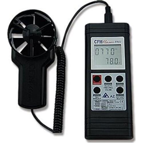 AZ8901 anemometer, air flow tester, temperature test,Resolution: 0.01m / s; 0.1C
