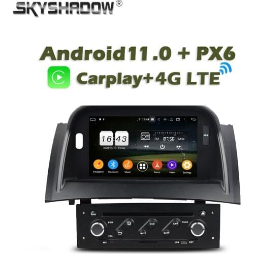 Wireless Carplay PX6 Car DVD Player Android 10.0 4G+64G GPS RDS Radio wifi Bluetooth 5.0 For Renault Megane II 2 2004 2005-2009