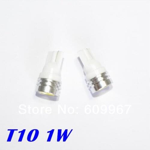 Free shipping 100pcs/lot Car wide led light White light T10 1w 194 168 high power Car LED light Bulbs w5w 1W high power Led