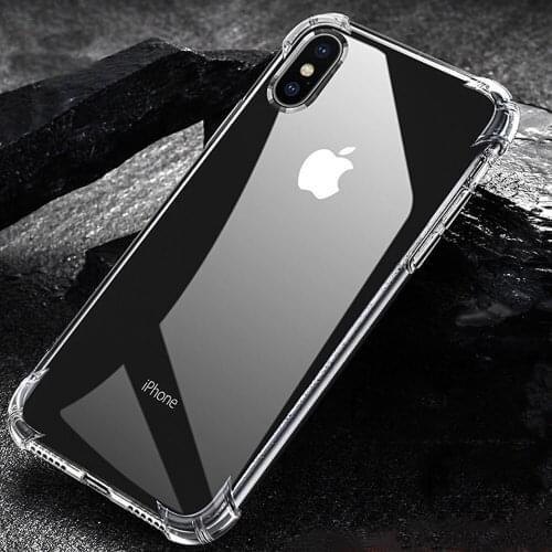 For iPhone X XS Max Case Shockproof Ultra Thin Transparent Soft Silicone Phone Case For iPhone XS XR Cover Coque Funda