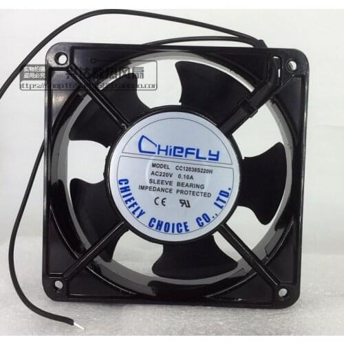 CHIEFLY CC12038S220H AC 220V 0.10A 120x120x38mm 2-Wire Server Square Fan
