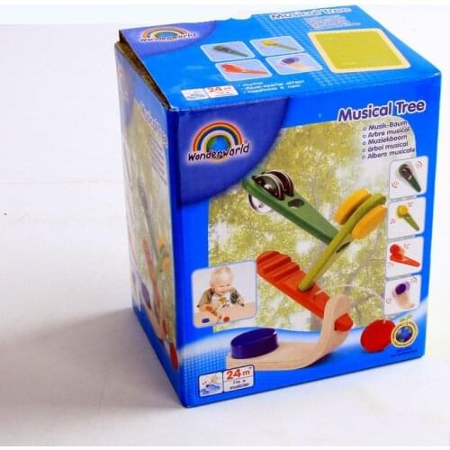 4pcs Baby Kid Wooden Musical tree Rattle set Musical Instrument Percussion Infant Wood rattle toy baby rattle toys 0-24 months