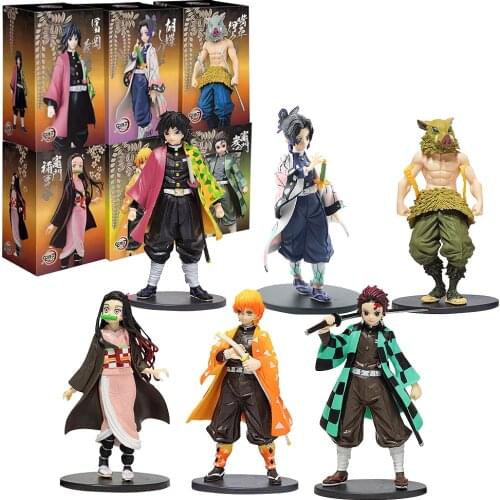 New Anime Demon Slayer Figure Model Toys Kimetsu No Yaiba Action Figure Kamado Tanjirou Nezuko Toy Gift Zenitsu Figurine Inosuke