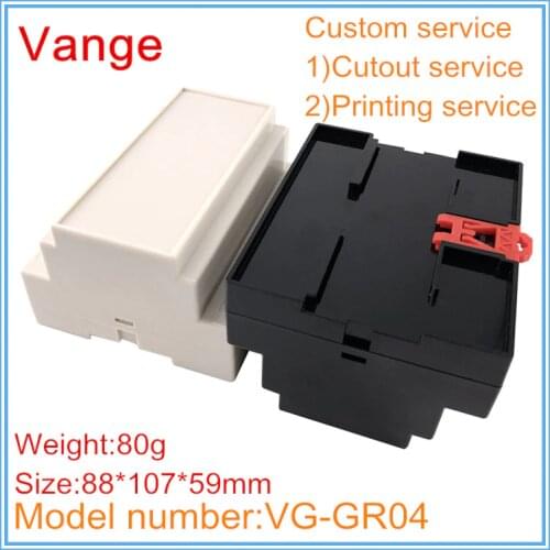 1pcs/lot din rail electronics project box 88*107*59mm ABS plastic diy enclosure case for battery housing chassis apparatus