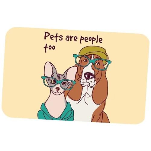 Cartoon Style Cute Dogs Painting Dog Print Kitchen Carpet Non-Slip Floor Mat Outdoor Carpet Animal Front Door Mats 80cm