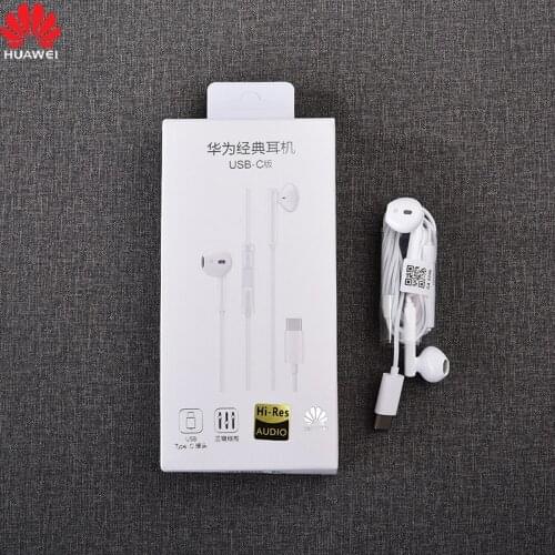 Huawei P40 Pro Earphone USB Type-C In Ear Hearphone CM33 Headset With Mic Control For HUAWEI P30 P40 Pro + Mate 20 30 Pro RS X
