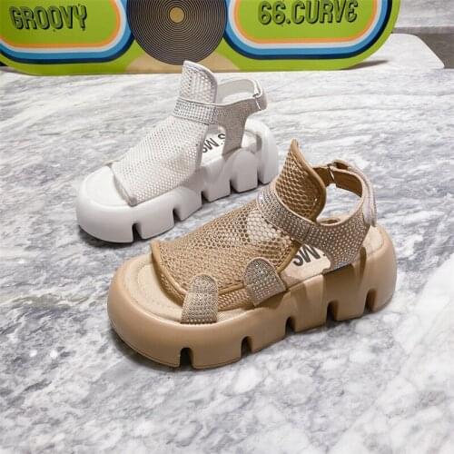 New large thick soled high heel platform womens sandals direct