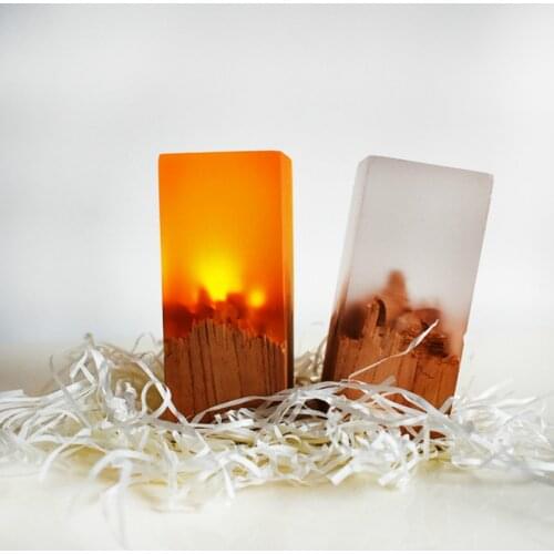European-style modern new product creative gift custom resin solid wood night light gift led desk lamp new strange ZM1205