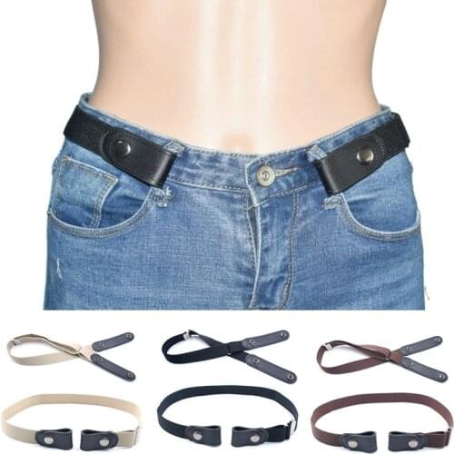 Womens Elastic Waist Belt Without Buckle Off White Buckle-Free Belt for Man Femme Jean Pants Dress No Hassle Waist Belt Male