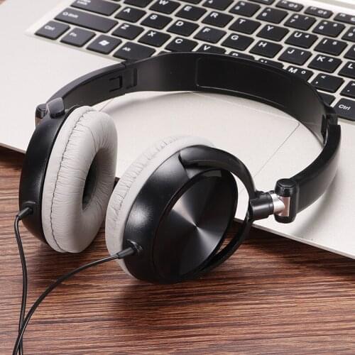 Mayitr 1pc HD Sound Wired Headphones Over Ear Headsets Bass HiFi Music Stereo Earphone Flexible Adjustable Design for Audio Part