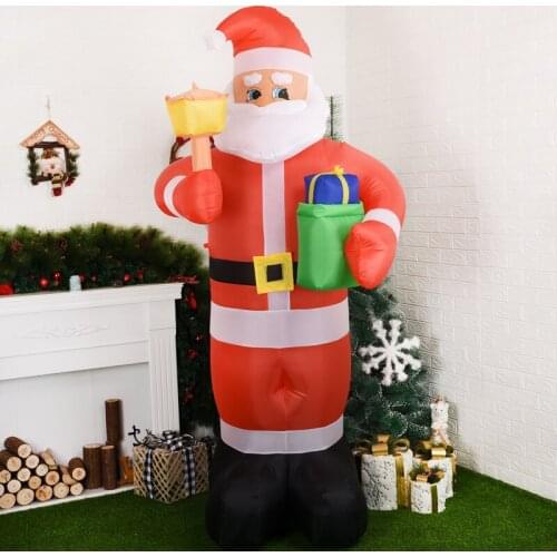 Christmas Inflatable Toy Large Santa Claus Inflatable Model 2.2m New Year Party Gifts Family Christmas Decoration EU Plug