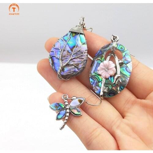 3Pairs Natural Abalone Shell Butterfly Earrings Eardrop Elegance Ornament Earings for Women Fashion Jewelry Earrings for Women