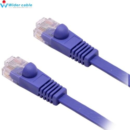 Free Shipping Network Cable CAT 6 1m RJ45 UTP 30AWG Patch Lead Stranded Copper Flat Molded Purple Color