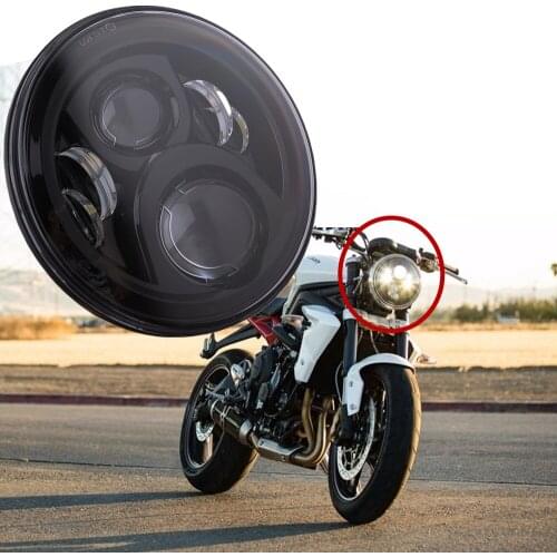Motorcycle 60W 7'' Led Headlight H4 High Low Beam Round Cars Running Lights For Jeep Lada Niva 4x4