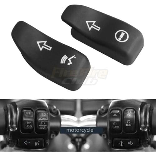 Motorcycle Turn Signal Extension Caps Switch Button Extended Cover For Harley Touring Electra Glide Road Glide FLHX 16-19