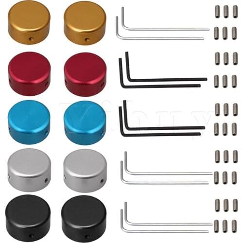 Yibuy 10x Colorful Aluminum Guitar Effects Cap Replacement for Electric Guitar