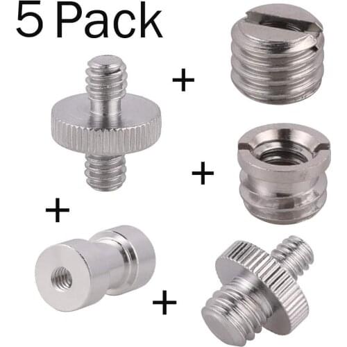 1/4" 3/8" Tripod Screw Converter Adapters for Flash Light Stand Camera, 1/4 Female to 3/8 Male Screw Converter for Camera Stabil