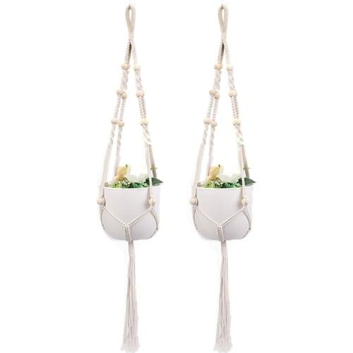 1pc white cotton rope | garden flower pot net bag fully woven cotton bottomless Flower Beads