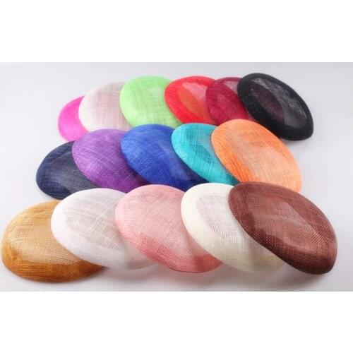 15Cm Sinamay Base Pillbox with Grossgrain Sweatband for Fascinator Hat Kentucky Derby Races Party Church 16 Colors High Quality