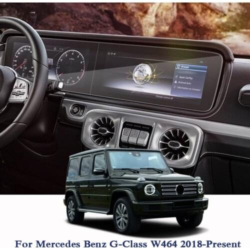 2pcs For Mercedes Benz G-Class W464 2018-Present Car Styling GPS Navigation Screen Glass Protective Film Dashboard Display Film