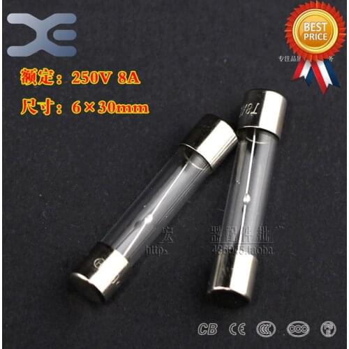 20Pcs Lot New High Quality Microwave Accessories Fuse 6*30 250V 8A Universal 10A Microwave Oven Parts