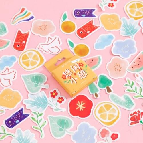 30pack Sticker Mini Cute Plant Animal Stationery Office Supplies Decorative Scrapbook Label Adhesive Sticker Gift Wholesale New