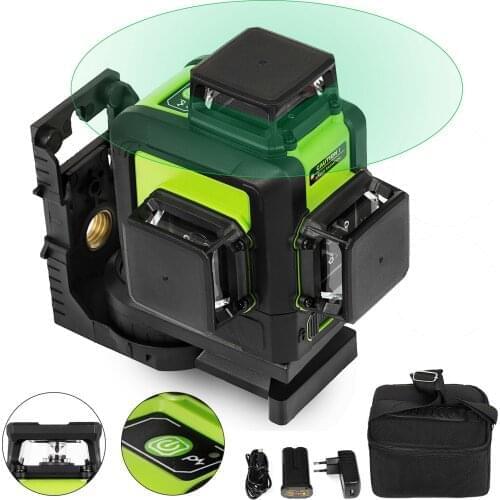 VEVOR 12 Lines 3D Rotary Laser Level Self-Leveling 360° Horizontal Vertical Cross Line Construction Tool Measuring Instrument