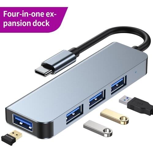 4 in 1 HUB Splitter Type-c Docking Station Extension Staion Compatible with MacBook Pro Laptop Computer Accessories
