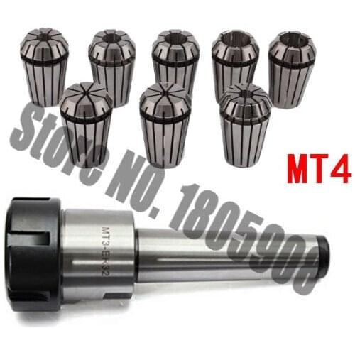 9pcs ER25 Spring Collets + 1PCS MT4 ER25 Collet Chuck Morse Taper Holder For CNC Milling Lathe Tool