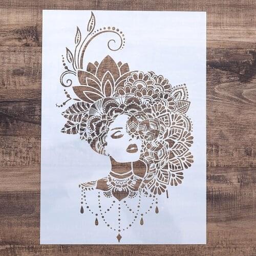 A4 A3 A2 Beauty Stencil for Wall Painting DIY Scrapbooking Photo album Card Making Craft Decorative Embossing Template